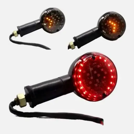 LED Indicator Round Arrow Ring Running (TINTED BLACK)
